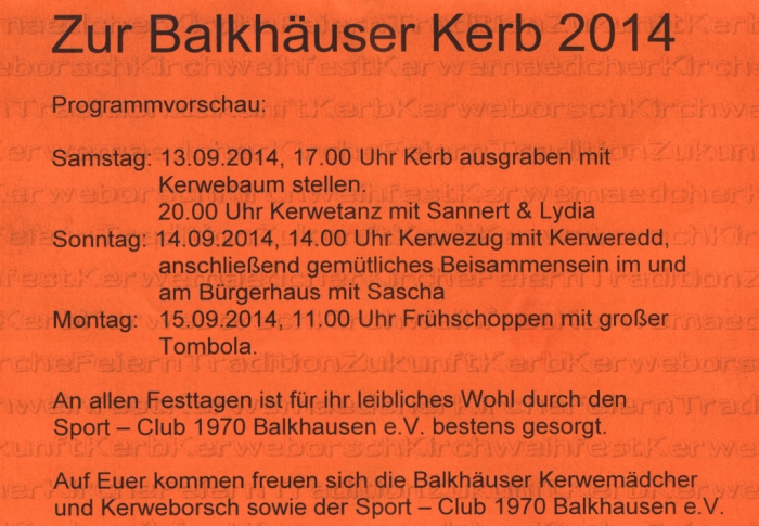 Kerb-Einladung