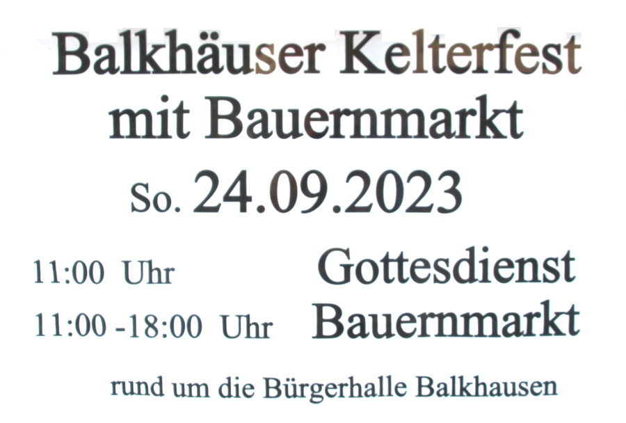 Einladung Kelterfest
