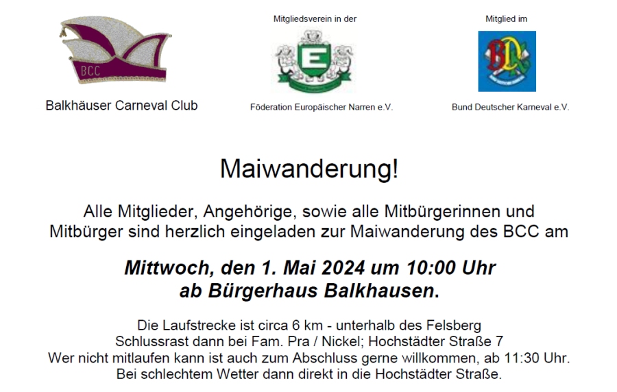 Maiwanderung